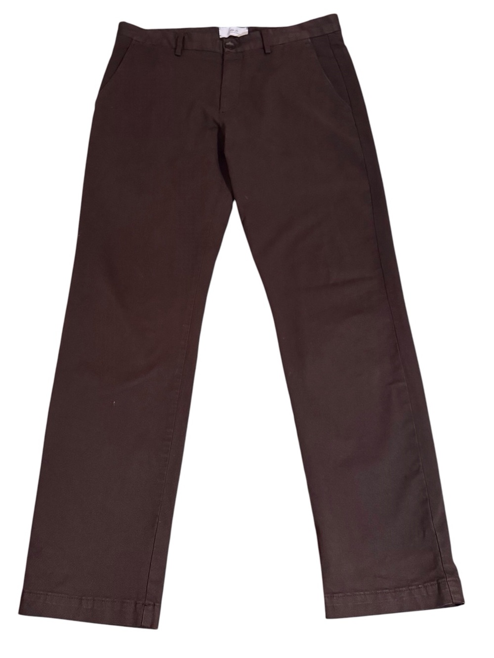 Mr. P Size 34 Brown Slim Fit Chino Pants Cotton Blend Business Casual Preppy
